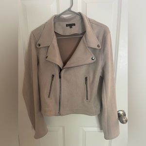 Shinestar Suede Jacket with zipper details. Size large